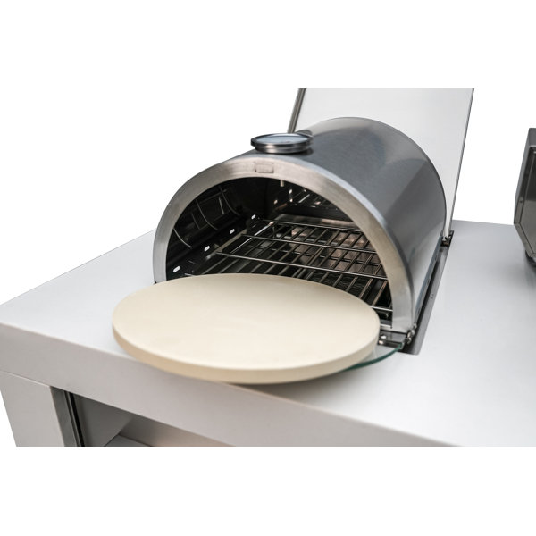 Mont Alpi Stainless Steel Countertop Natural Gas Pizza Oven in Silver
